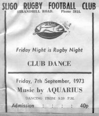 Sligo Rugby Club 1973