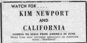 Kim Newport and California Ad 1st Appearance